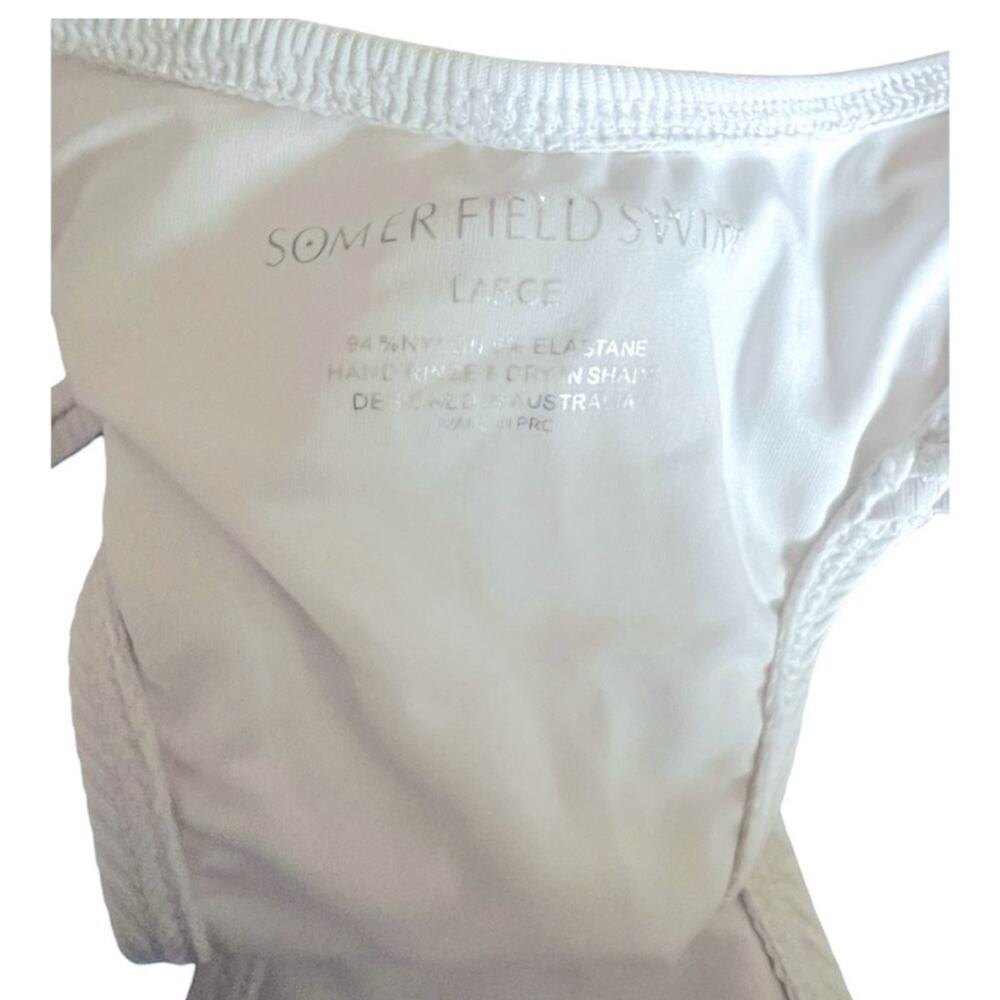 SOMERFIELD SWIM Asilah White Cheeky Bikini Bottoms Size Large - Picture 6 of 8
